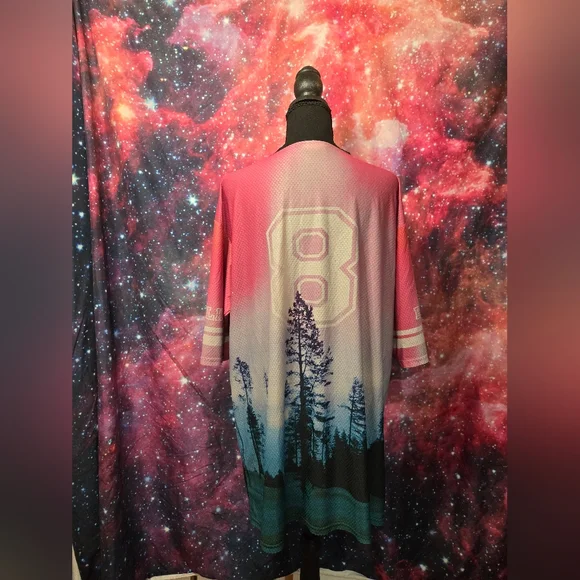 BlackMilk Medium Pink Aurora Sky Oversized Jersey Black Milk - Picture 3 of 6